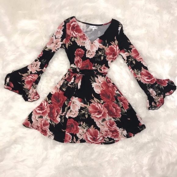 Honey and Rosie Floral Wrap Dress - Picture 1 of 7
